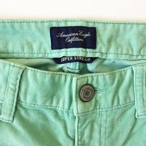 American Eagle Seafoam Corduroy Skinny Pants